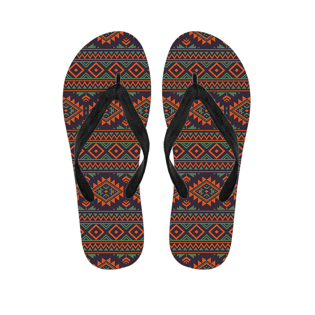 Retro Tribal Navajo Pattern Print Flip Flops