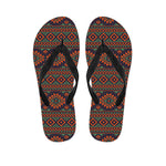 Retro Tribal Navajo Pattern Print Flip Flops