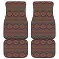 Retro Tribal Navajo Pattern Print Front and Back Car Floor Mats