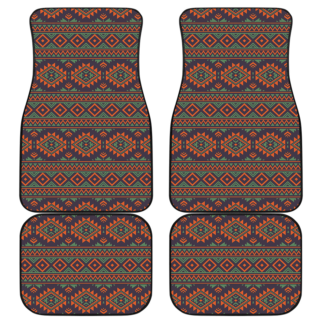 Retro Tribal Navajo Pattern Print Front and Back Car Floor Mats