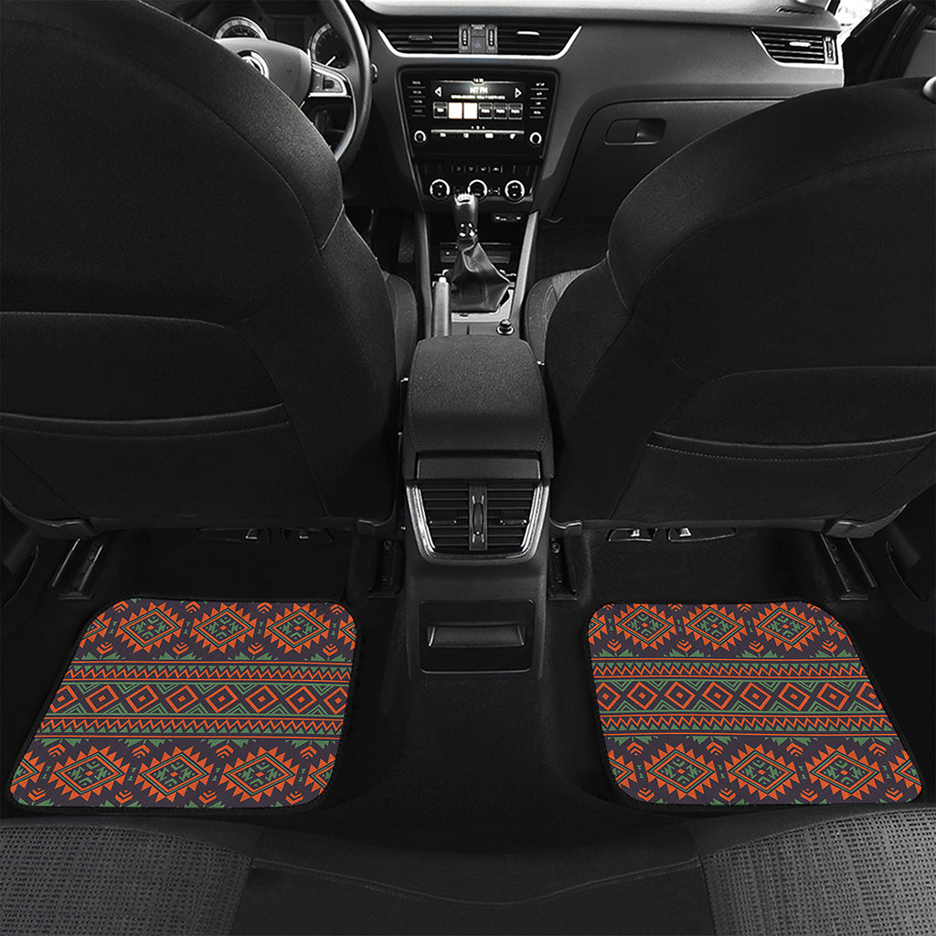 Retro Tribal Navajo Pattern Print Front and Back Car Floor Mats