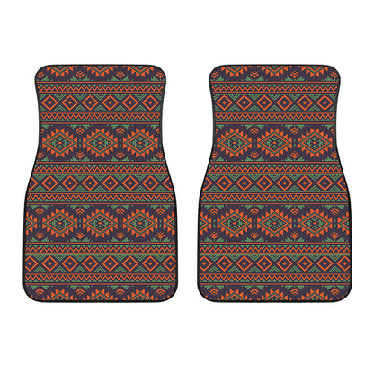 Retro Tribal Navajo Pattern Print Front Car Floor Mats