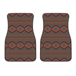 Retro Tribal Navajo Pattern Print Front Car Floor Mats