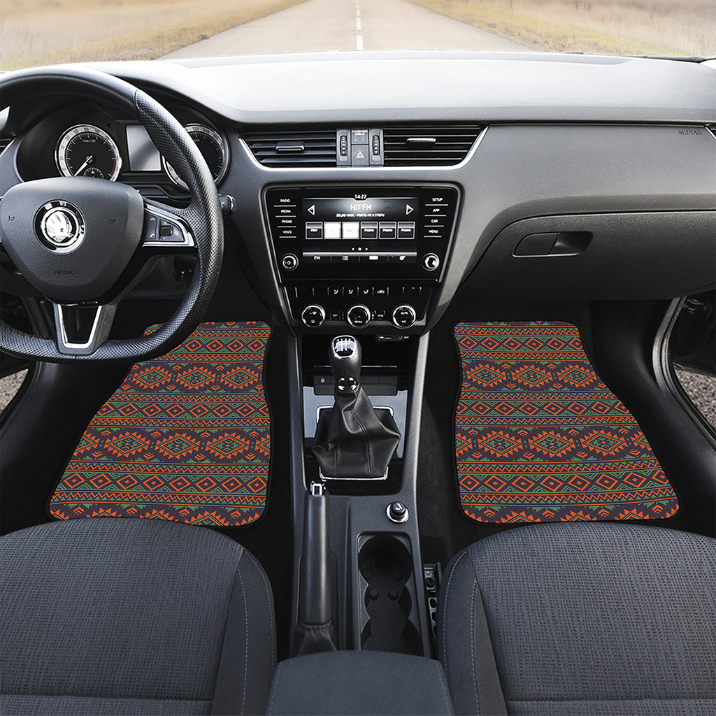 Retro Tribal Navajo Pattern Print Front Car Floor Mats