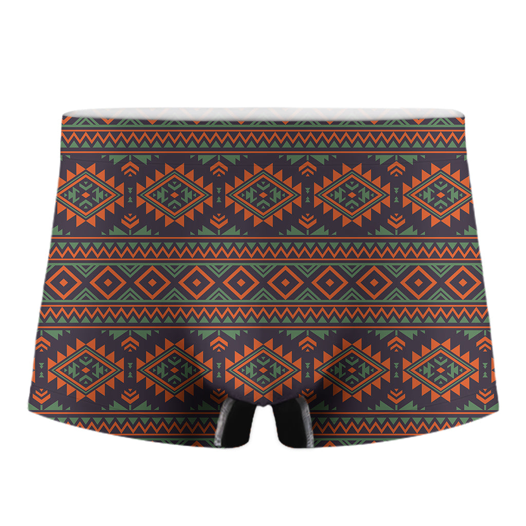 Retro Tribal Navajo Pattern Print Men's Boxer Briefs