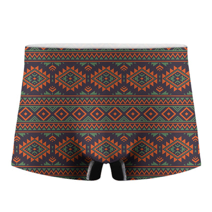 Retro Tribal Navajo Pattern Print Men's Boxer Briefs