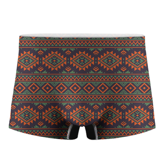 Retro Tribal Navajo Pattern Print Men's Boxer Briefs