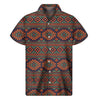 Retro Tribal Navajo Pattern Print Men's Short Sleeve Shirt