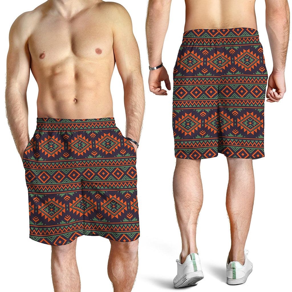Retro Tribal Navajo Pattern Print Men's Shorts