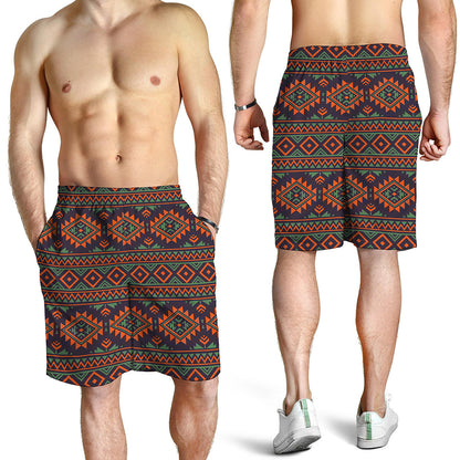 Retro Tribal Navajo Pattern Print Men's Shorts