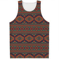 Retro Tribal Navajo Pattern Print Men's Tank Top