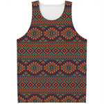 Retro Tribal Navajo Pattern Print Men's Tank Top