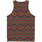 Retro Tribal Navajo Pattern Print Men's Tank Top