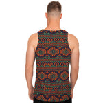 Retro Tribal Navajo Pattern Print Men's Tank Top