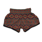 Retro Tribal Navajo Pattern Print Muay Thai Boxing Shorts