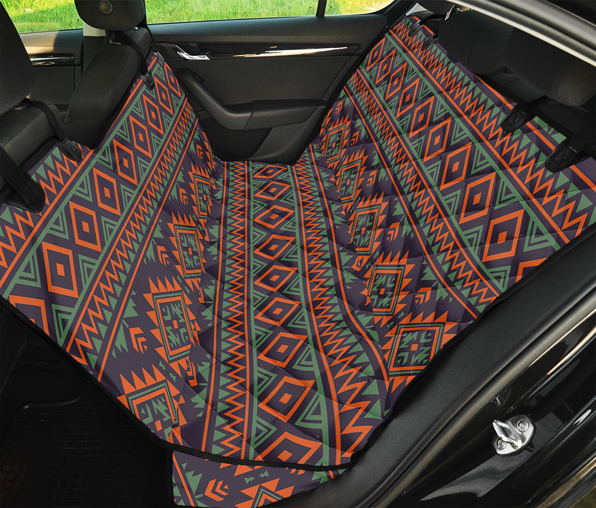 Retro Tribal Navajo Pattern Print Pet Car Back Seat Cover