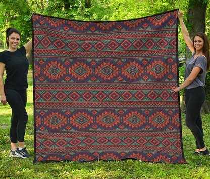 Retro Tribal Navajo Pattern Print Quilt