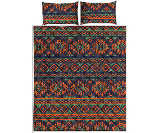 Retro Tribal Navajo Pattern Print Quilt Bed Set
