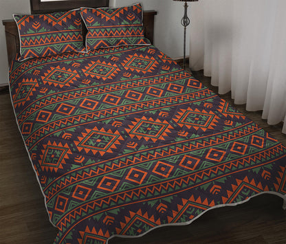 Retro Tribal Navajo Pattern Print Quilt Bed Set