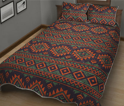 Retro Tribal Navajo Pattern Print Quilt Bed Set