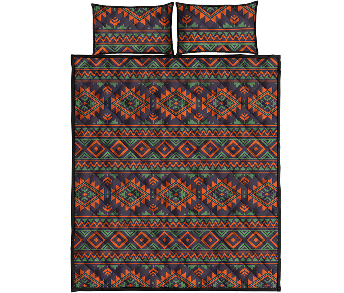 Retro Tribal Navajo Pattern Print Quilt Bed Set
