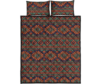Retro Tribal Navajo Pattern Print Quilt Bed Set