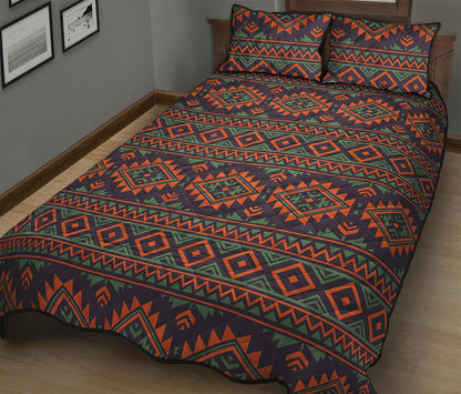Retro Tribal Navajo Pattern Print Quilt Bed Set