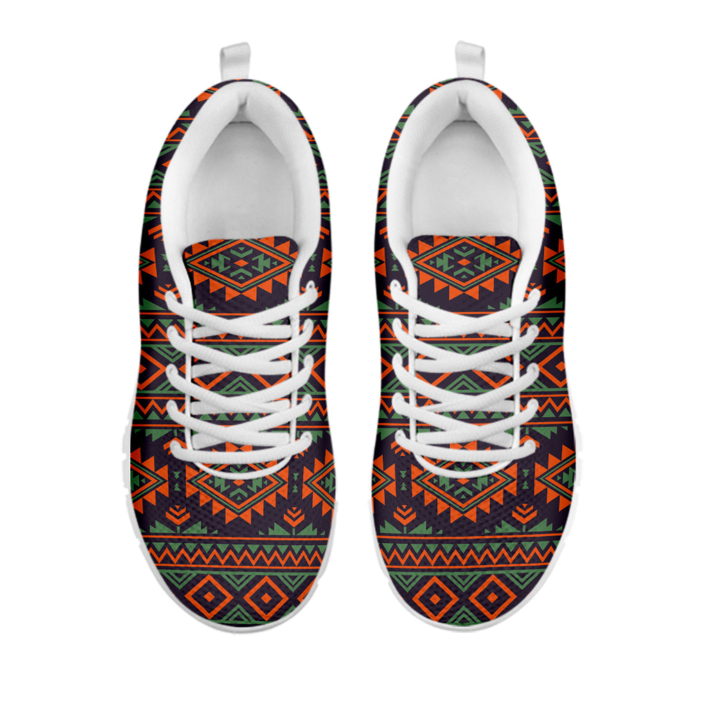 Retro Tribal Navajo Pattern Print White Sneakers