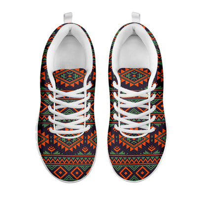 Retro Tribal Navajo Pattern Print White Sneakers