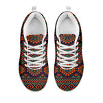 Retro Tribal Navajo Pattern Print White Sneakers