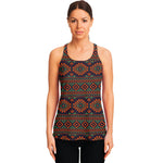 Retro Tribal Navajo Pattern Print Women's Racerback Tank Top