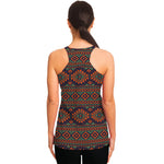 Retro Tribal Navajo Pattern Print Women's Racerback Tank Top