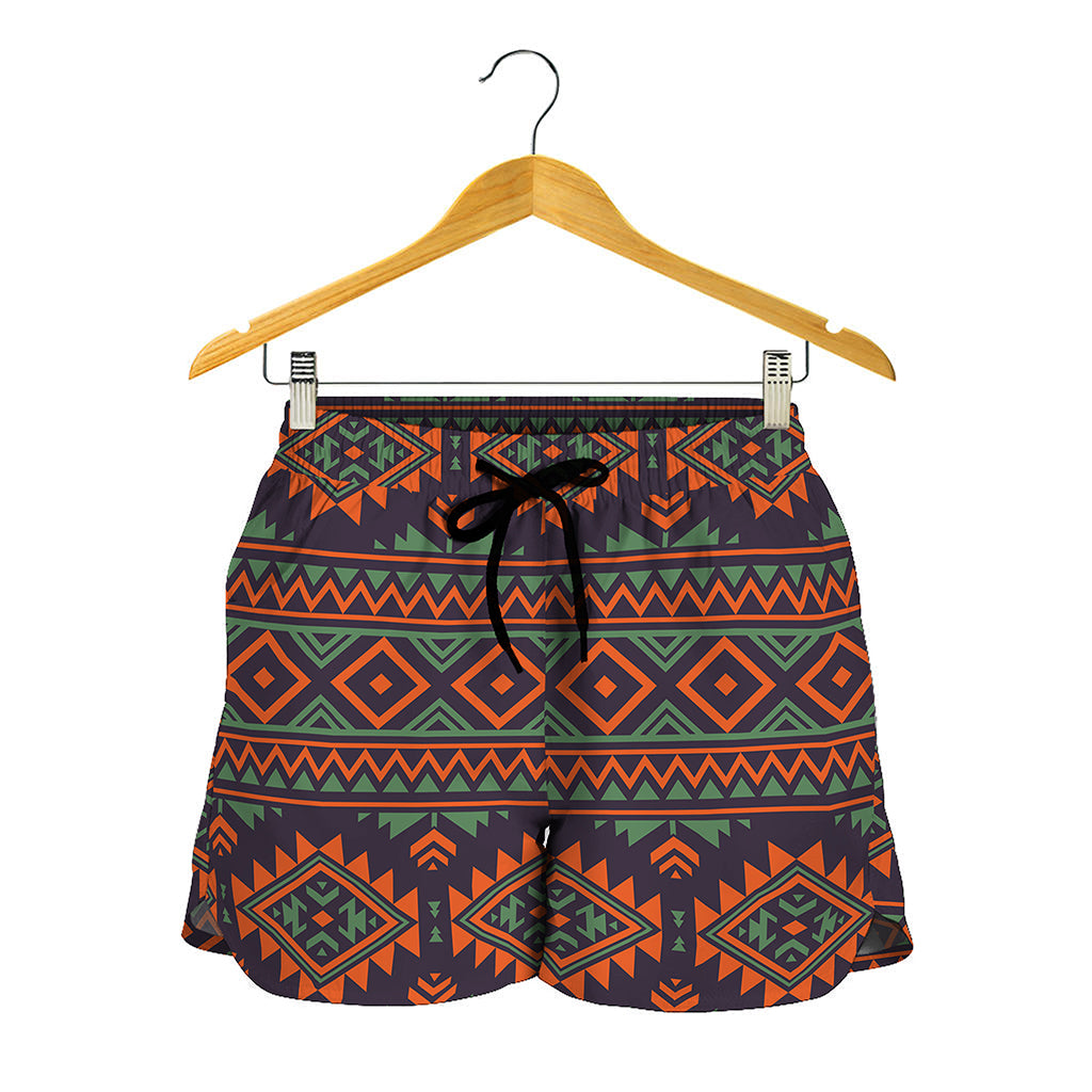Retro Tribal Navajo Pattern Print Women's Shorts