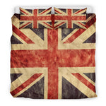 Retro Union Jack British Flag Print Duvet Cover Bedding Set GearFrost