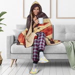 Retro Union Jack British Flag Print Hooded Blanket GearFrost