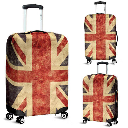 Retro Union Jack British Flag Print Luggage Cover GearFrost