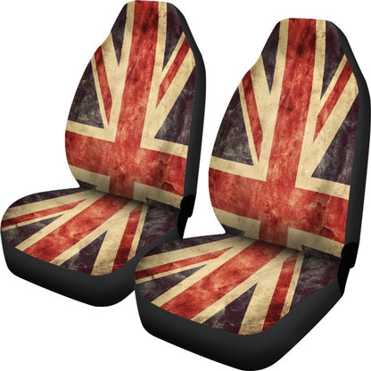 Retro Union Jack British Flag Print Universal Fit Car Seat Covers GearFrost