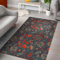 Retro Vintage Bohemian Floral Print Floor Mat