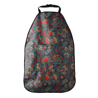 Retro Vintage Bohemian Floral Print Car Seat Organizers