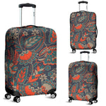 Retro Vintage Bohemian Floral Print Luggage Cover GearFrost