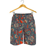 Retro Vintage Bohemian Floral Print Men's Shorts
