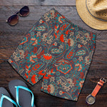 Retro Vintage Bohemian Floral Print Men's Shorts