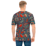 Retro Vintage Bohemian Floral Print Men's T-Shirt