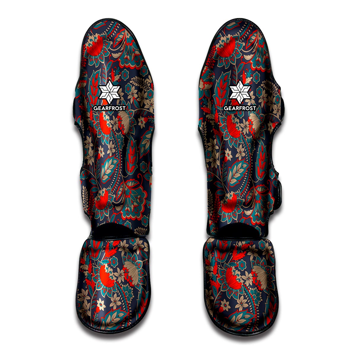Retro Vintage Bohemian Floral Print Muay Thai Shin Guard