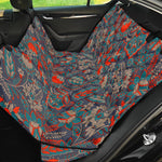 Retro Vintage Bohemian Floral Print Pet Car Back Seat Cover