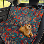 Retro Vintage Bohemian Floral Print Pet Car Back Seat Cover