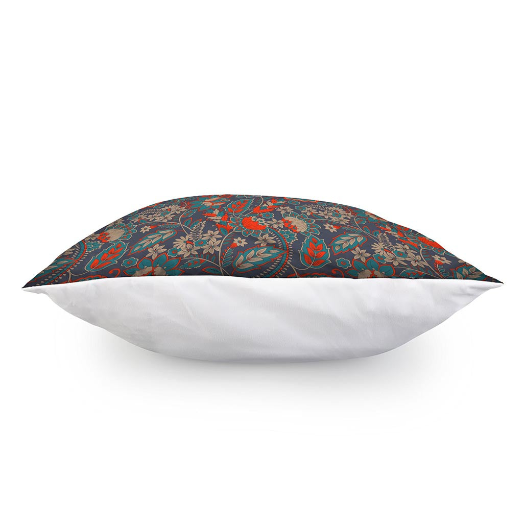 Retro Vintage Bohemian Floral Print Pillow Cover