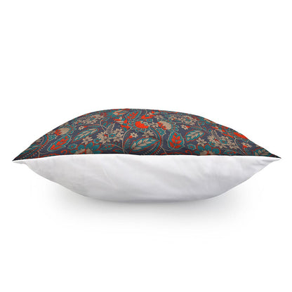 Retro Vintage Bohemian Floral Print Pillow Cover