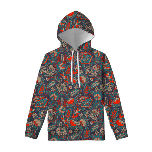 Retro Vintage Bohemian Floral Print Pullover Hoodie