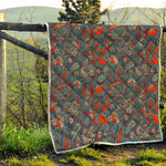 Retro Vintage Bohemian Floral Print Quilt